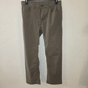 prAna Pants Mens 34x30 Brown Slim Fit Casual Stretch Born From The Experience